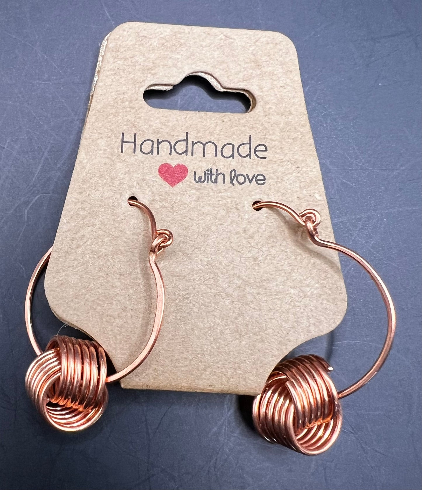 Copper Hoops with Intertwined Hoops