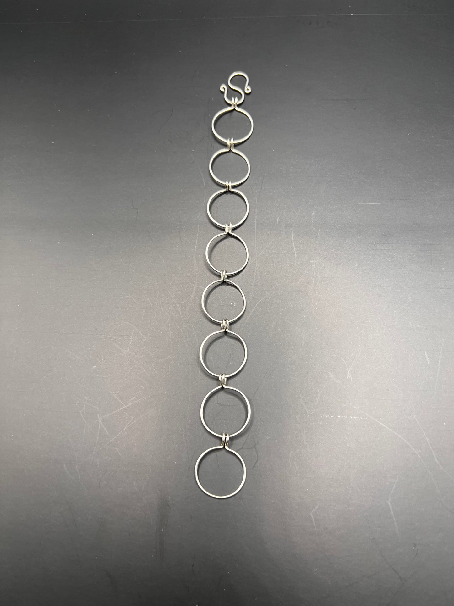 Elegant Silver large loops w/ S Hook clasp