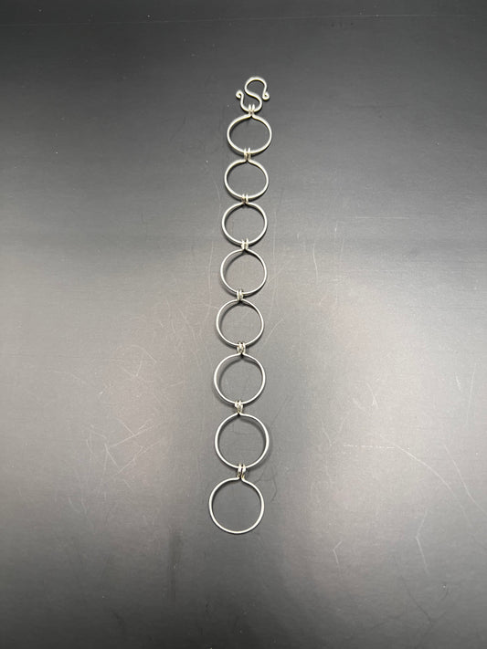 Elegant Silver large loops w/ S Hook clasp